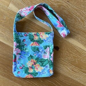 Upcycled Canvas Floral Print Women's Bag